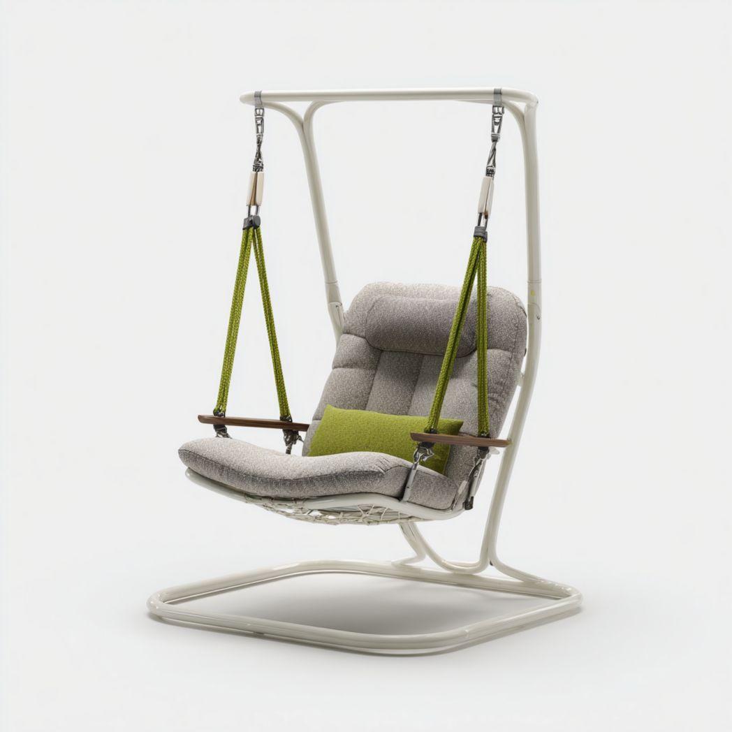 Huśtawka ogrodowa z materiału tekstylnego do użytku na świeżym powietrzu - 80 x 75 x 100