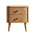 Stolik nocny z drewna z szufladami do sypialni - 45 x 40 x 50